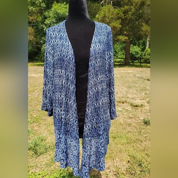 Bundle Only: CATHERINES STRETCH Sheer KIMONO ASYMMETRICAL CARDIGAN SZ‎ 14/16 0X - Picture 1 of 5